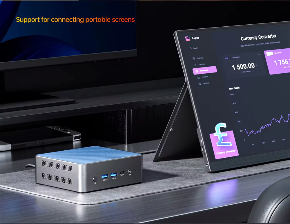 Mini PC Intel N6000 4GB DDR4 128gb SSD Windows11 Mini 4K Display Computer PC Dual HD RF45 Port Type-C WiFi 6E BT5.2 mini pc