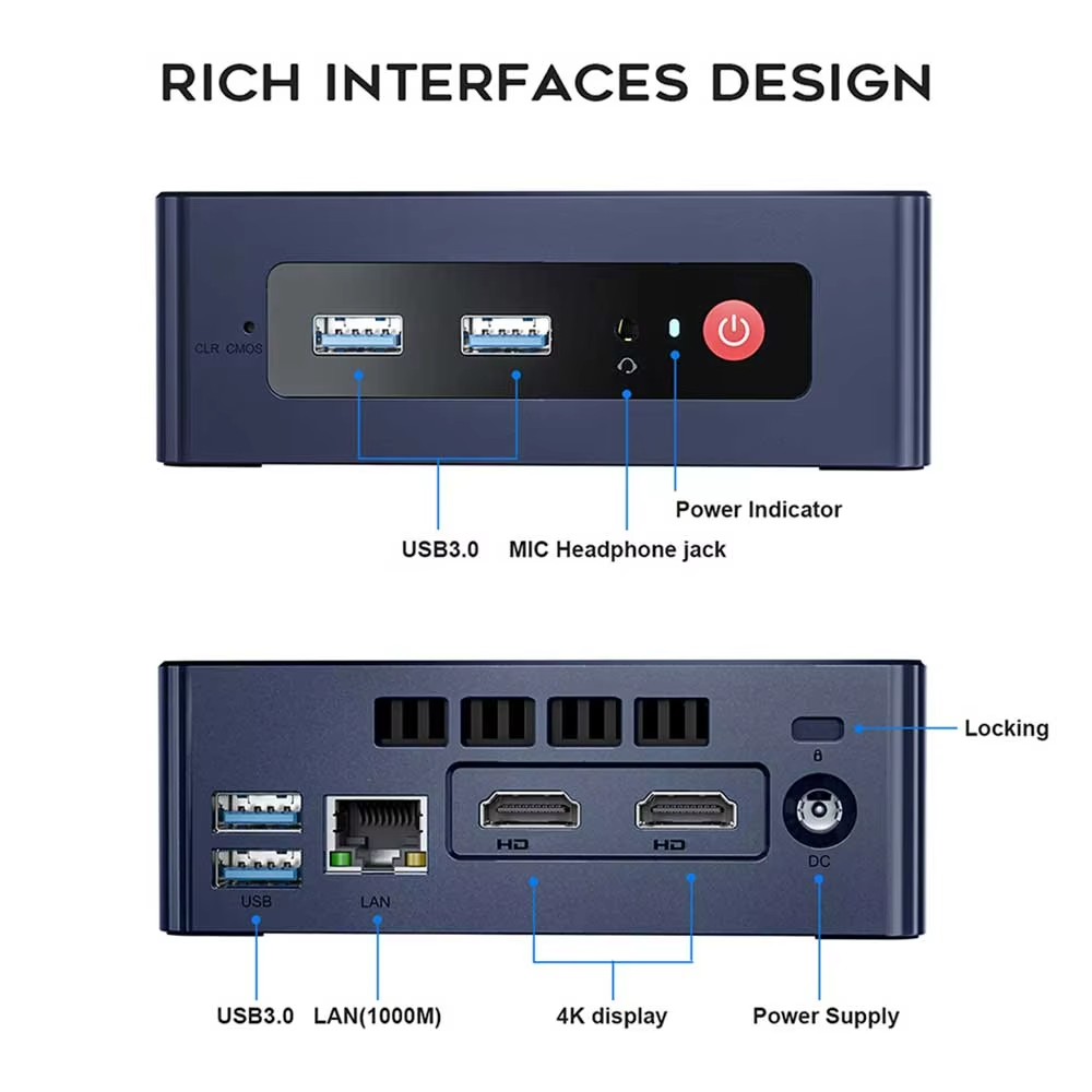 Beelink MINI S mini pc Office computer Intel N5095 8GB RAM 128GB ROM Windows 11 Mini PCS