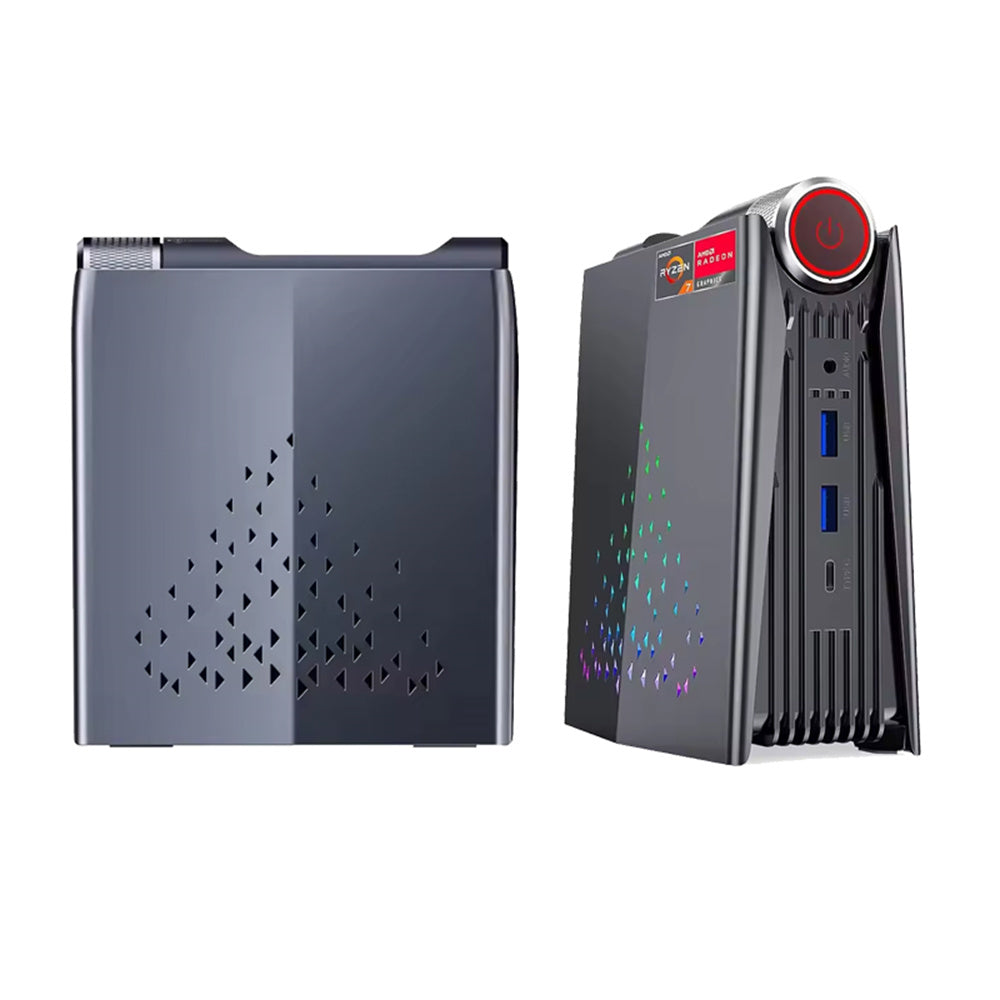 Gaming PC Mini AMD Ryzen 7 5700U(up to 4.3Ghz) 16GB DDR4 512GB NVME SSD Mini Desktop Computer, Mini Computers 4K UHD/RGB Lights PC Gaming