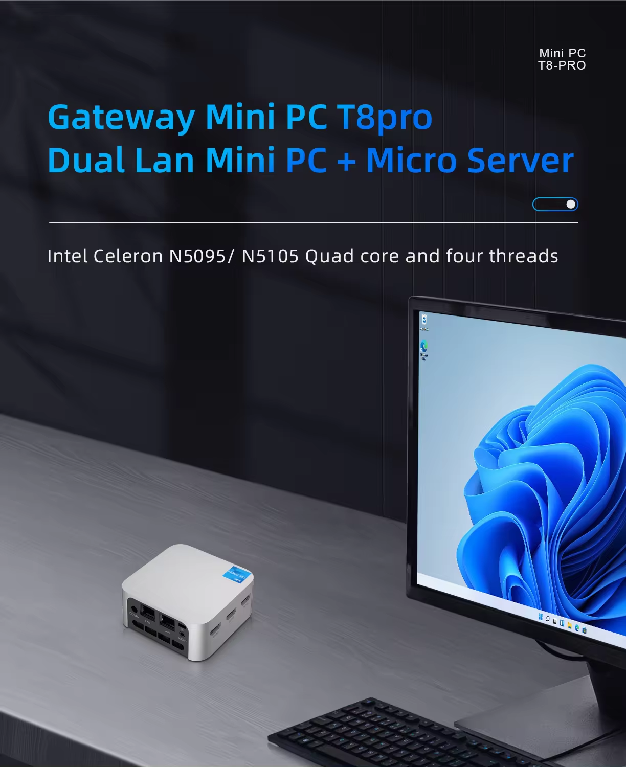 N100 ddr5 8ram+256 ssd  Mini Pc Win 11 Ssd Desktop Gaming micro Computer desktops mini pcs